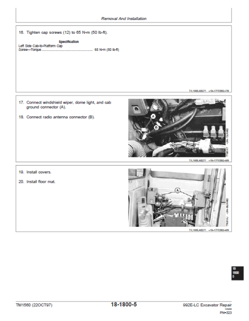 John Deere 992E LC Excavator Repair Technical Manual - Image 5