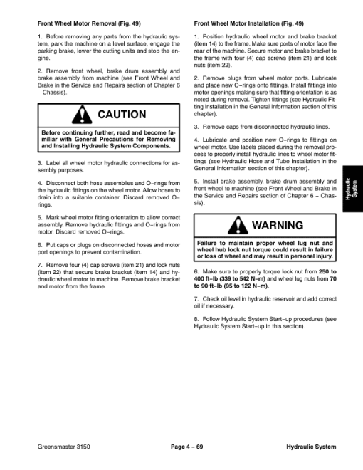 Toro Greensmaster 3150 (Model 04358) Service Repair Manual - Image 4