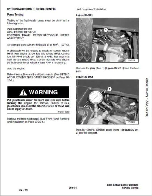 Bobcat B300 Loader Service Repair Manual - Image 5