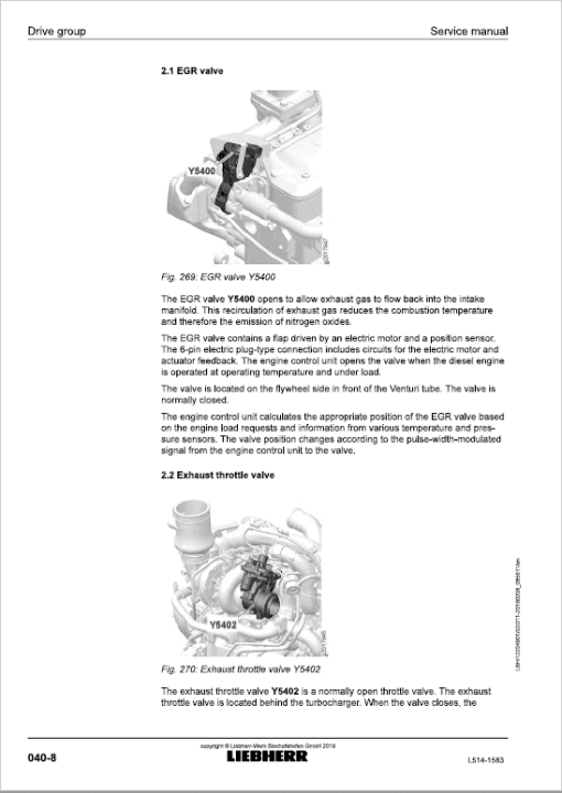 Liebherr L514 Type 1583 Wheel Loader Service Manual - Image 5