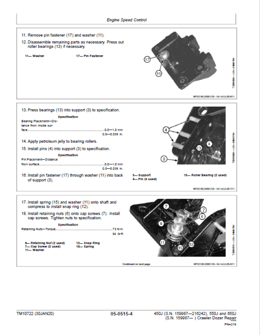 John Deere 450J, 550J, 650J Crawler Dozer Technical Manual (SN. from 159987 -216242) - Image 5