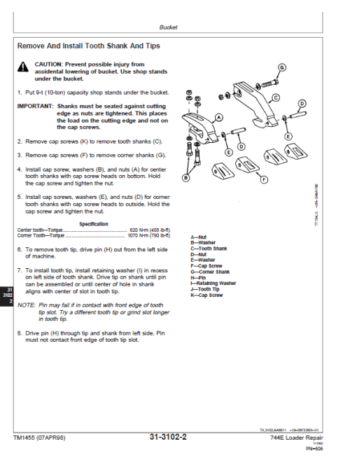 John Deere 744E Loader Repair Technical Manual - Image 5