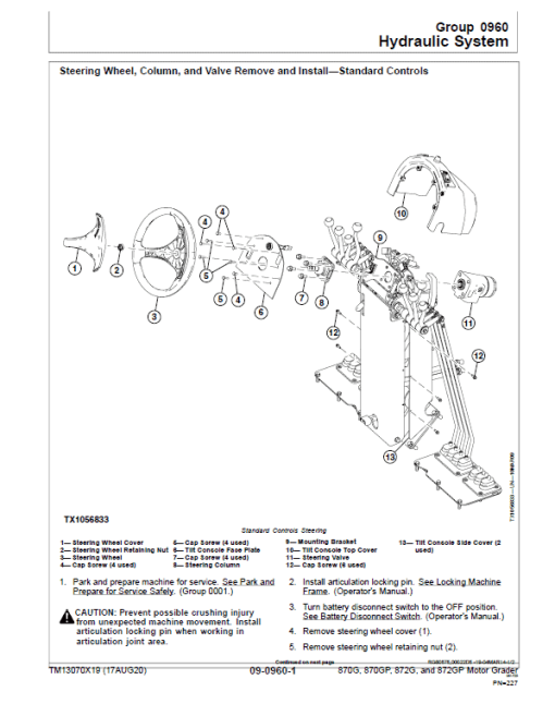 John Deere 870G, 870GP, 872G, 872GP Grader Technical Manual (S.N 656729 -678817) - Image 5