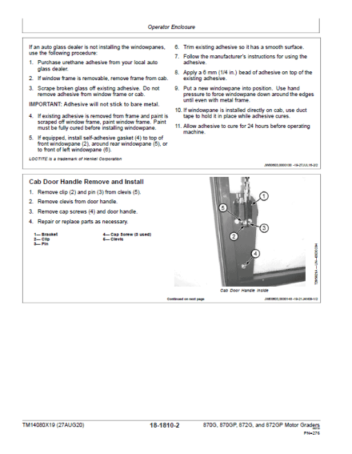 John Deere 870G, 870GP, 872G, 872GP Grader Technical Manual (S.N 680878 - 680877 ) - Image 5