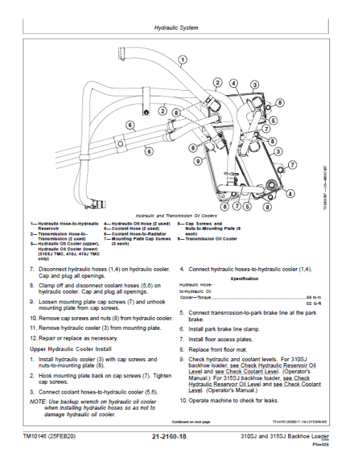 John Deere 315SJ Backhoe Loader Repair Technical Manual (S.N before - BE315SJ300868 ) - Image 5