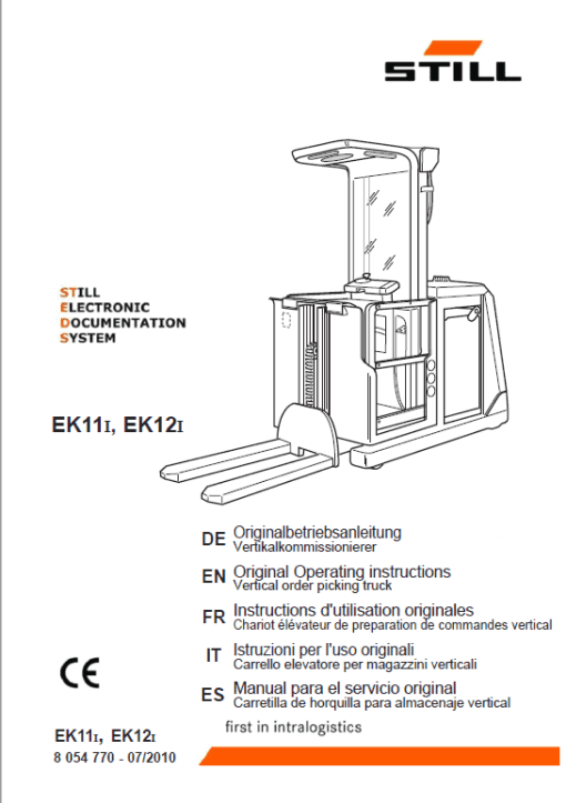 Still EK10, EK11, EK12 Order Picker Workshop Repair Manual - Image 5