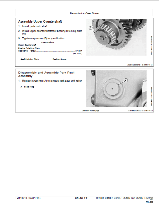 John Deere 9360R, 9410R, 9460R, 9510R, 9560R Tractors Repair Manual - Image 5