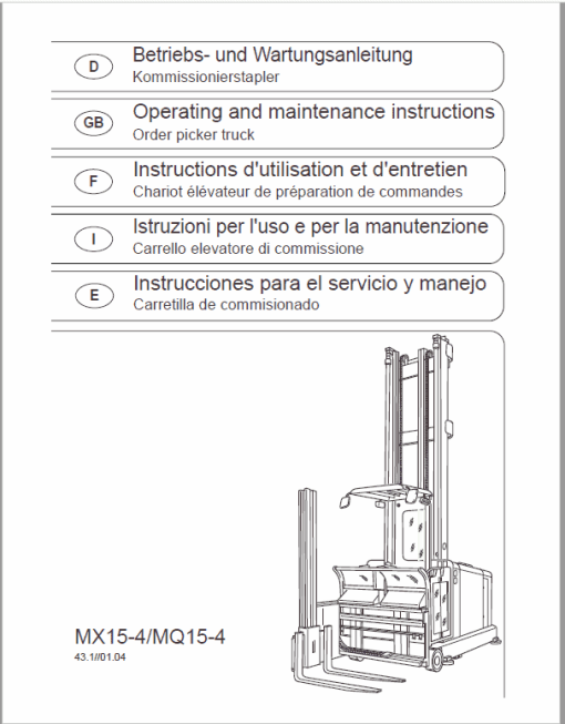 Still MX15-4 Order Picker Truck Workshop Repair Manual - Image 6