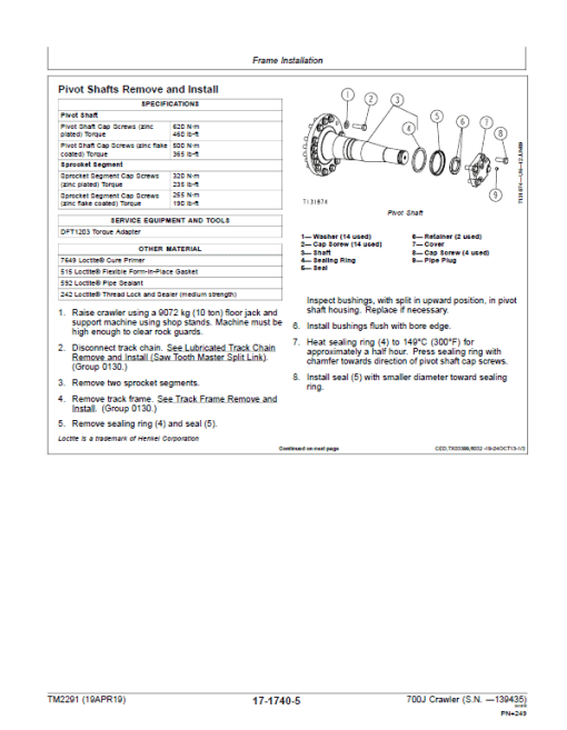 John Deere 700J Crawler Dozer Technical Manual (SN before 139435) - Image 4