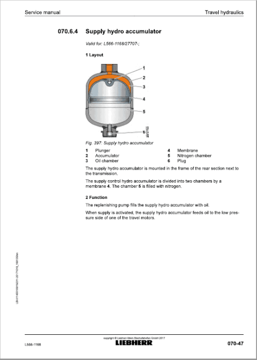 Liebherr L566 Type 1168 Wheel Loader Service Manual - Image 5