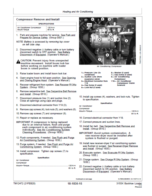 John Deere 315SK Backhoe Loader Repair Technical Manual (S.N after C229820 & D219607 - ) - Image 5