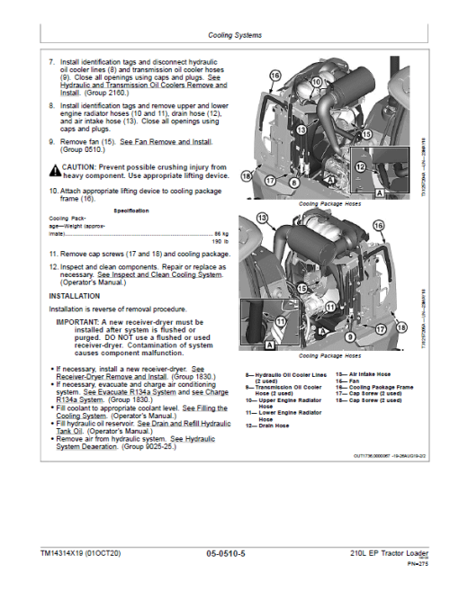 John Deere 210L EP Tractor Loader Repair Technical Manual (S.N after G895001 - ) - Image 5