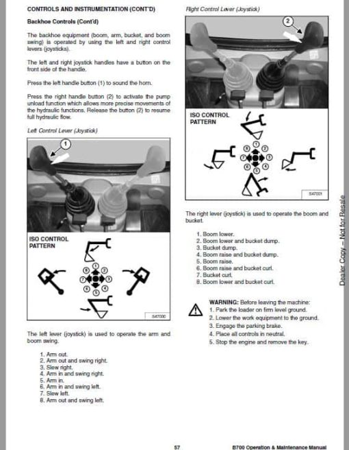 Bobcat B700 Loader Service Repair Manual - Image 5