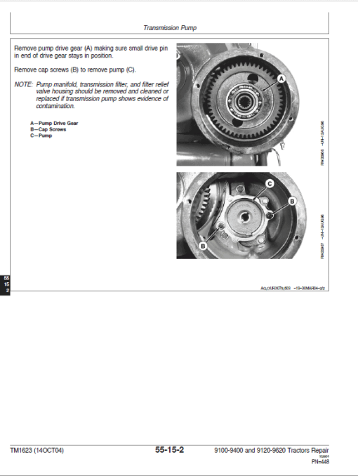 John Deere 9420, 9520, 9620 Tractors Repair Technical Manual - Image 5