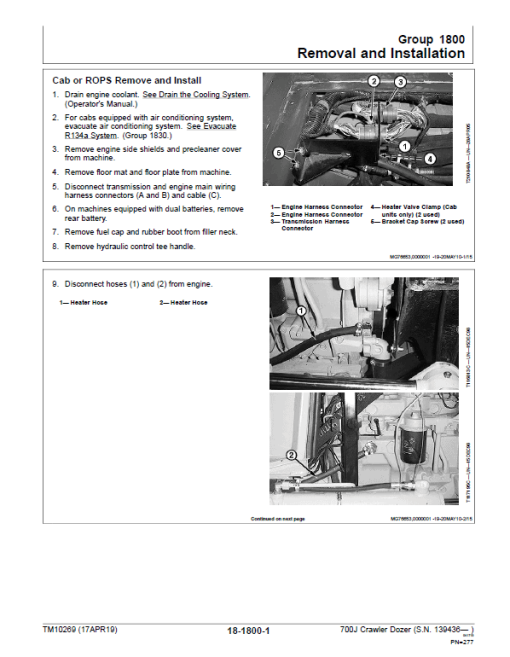 John Deere 700J Crawler Dozer Technical Manual (SN. from 139436) - Image 5