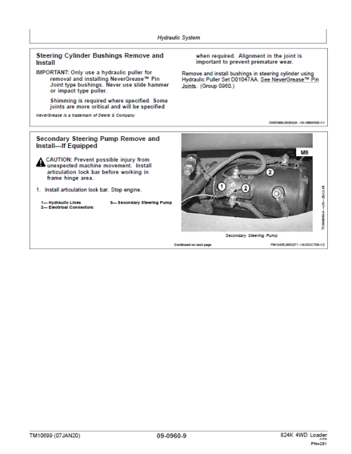 John Deere 824K 4WD Engine T3 & S2 Loader Technical Manual (S.N before - 641969) - Image 5