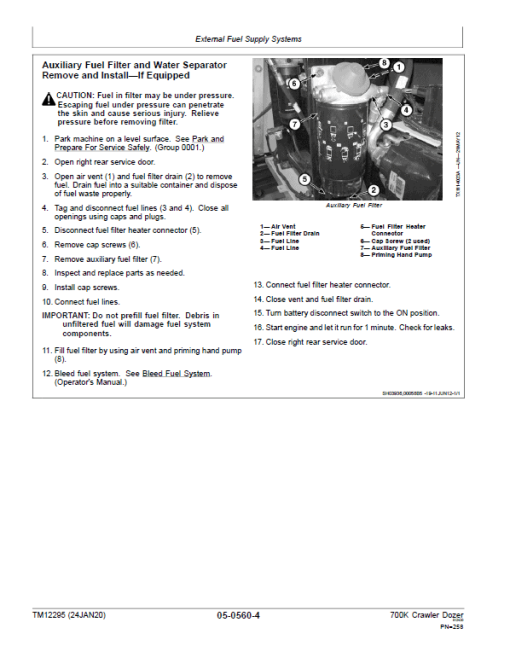 John Deere 700K Crawler Dozer Technical Manual (SN. from E217278-E275435) - Image 4