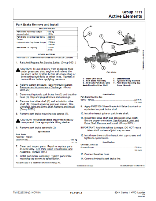 John Deere 824K 4WD Series II Loader Technical Manual (S.N after F664579 -) - Image 5