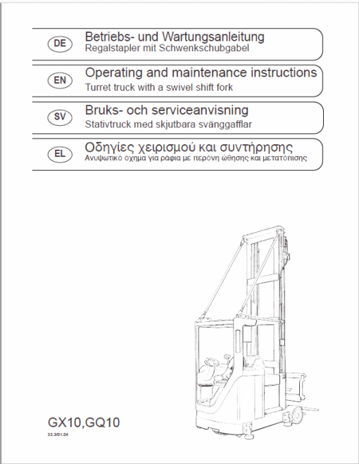 Still GX10 Order Picking Stacker Trucks Workshop Repair Manual - Image 4