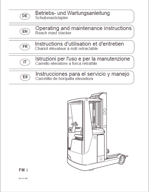 Still FM-I Type 451 Reach Truck Workshop Repair Manual - Image 5