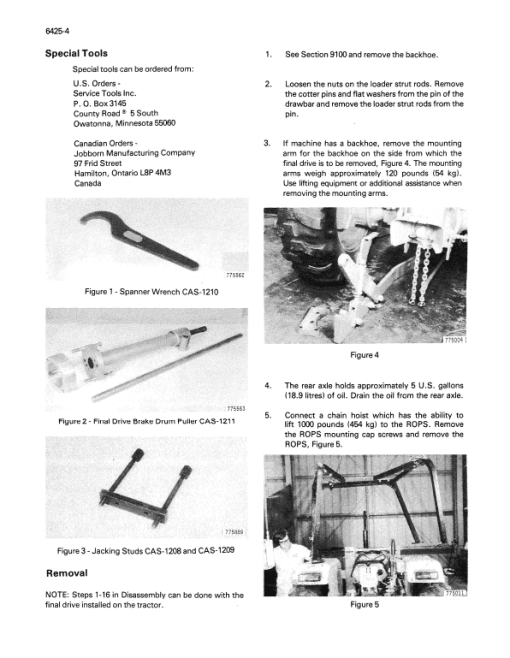 Case 380 Tractor Service Manual - Image 5