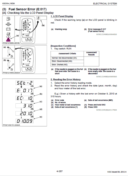 Kubota K018-4 Excavator Workshop Service Manual - Image 5