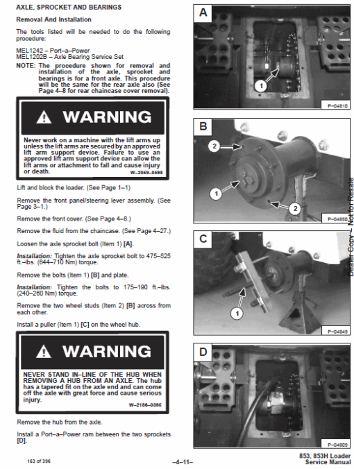 Bobcat 853 and 853H Skid-Steer Loader Service Manual - Image 7