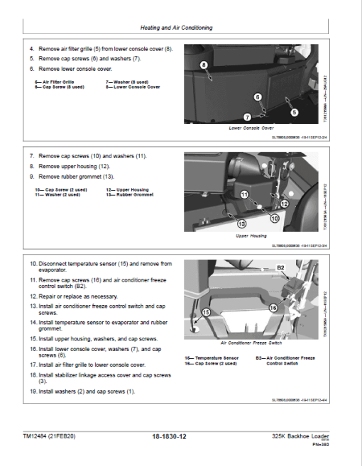 John Deere 325K Backhoe Loader Repair Technical Manual (S.N C219607 - C235588) - Image 5