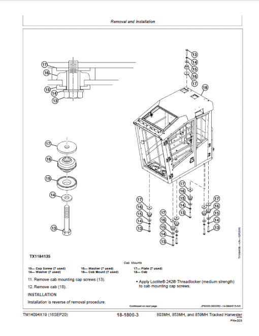 John Deere 803MH, 853MH, 859MH Harvester Closed-Loop Repair Manual (S.N F293917 - & L343913 -) - Image 5