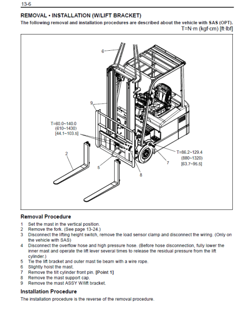 Toyota 7FBE10, 7FBE13, 7FBE15, 7FBE18, 7FBE20 Forklift Repair Manual - Image 5