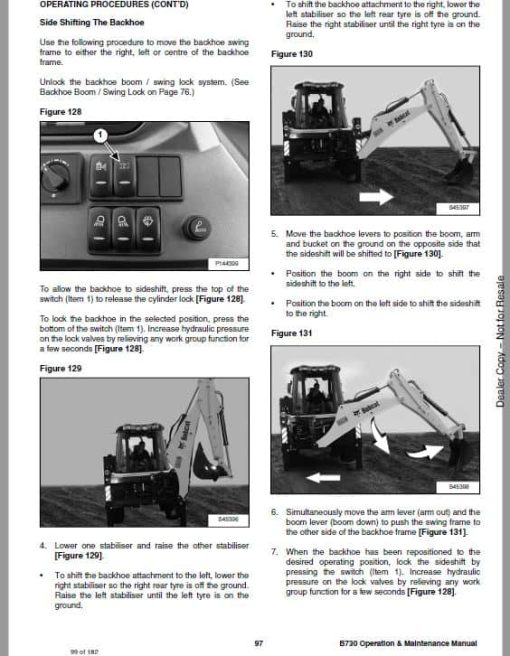 Bobcat B730 Loader Service Repair Manual - Image 5