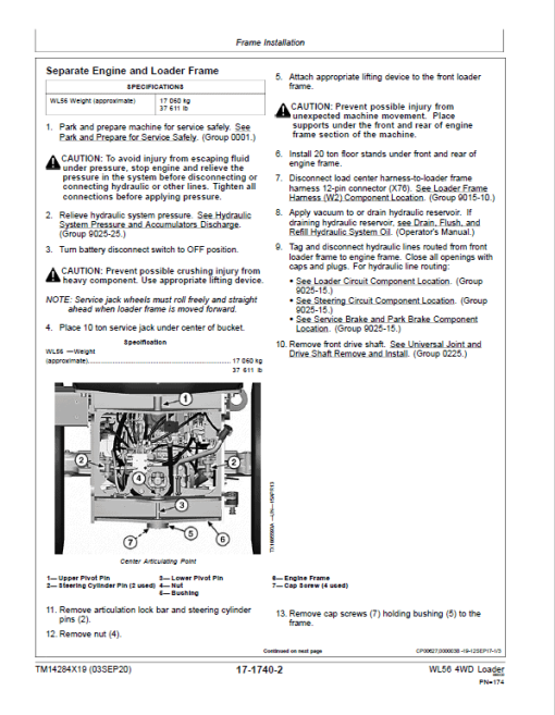 John Deere WL56 4WD Loader Repair Technical Manual (S.N after D000509 - ) - Image 5