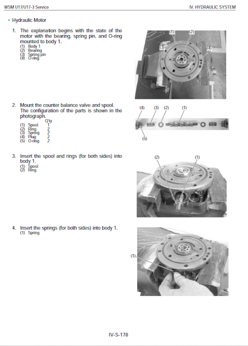 Kubota U17, U17-3 Excavator Workshop Service Manual - Image 5