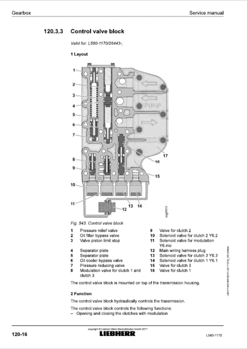 Liebherr L580 Type 1170 Wheel Loader Service Manual - Image 5