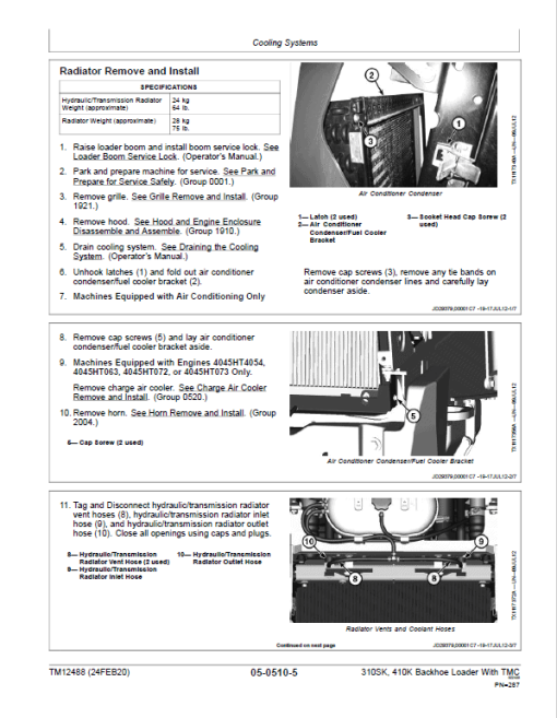 John Deere 310SK, 410K Backhoe Loader (TMC) Repair Technical Manual (S.N after E219607 - ) - Image 5