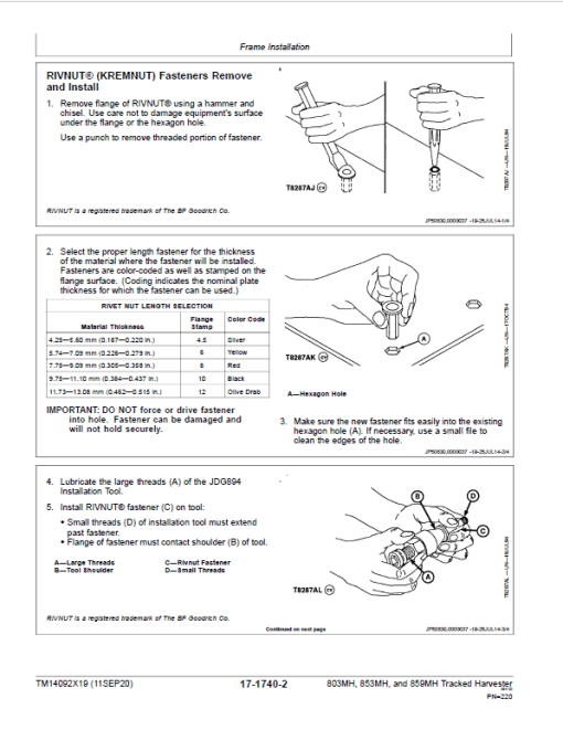 John Deere 803MH, 853MH, 859MH Harvester Open-Loop Repair Manual (S.N F293917 - & L343913 -) - Image 5