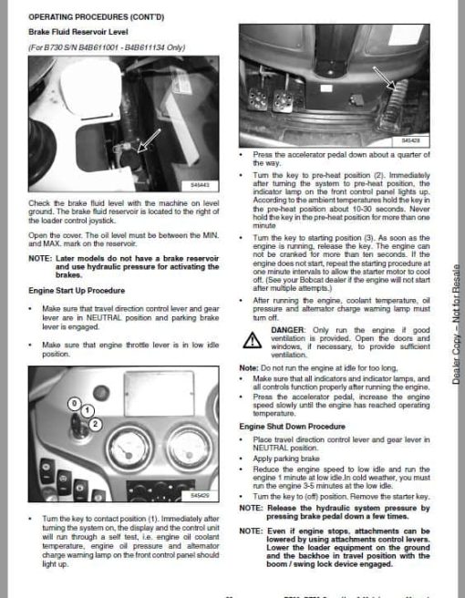 Bobcat B730, B750 Loader Service Repair Manual - Image 5