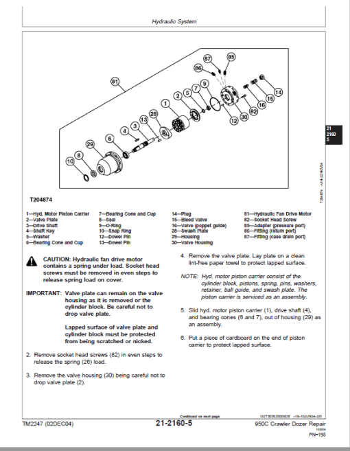 John Deere 950C Crawler Dozer Technical Manual (TM2247 and TM1849) - Image 5