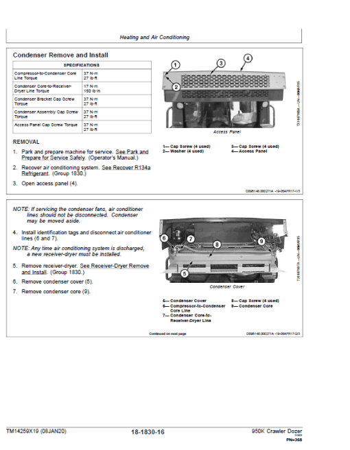 John Deere 950K Crawler Dozer Technical Manual (SN. from C310401 - 338999) - Image 3