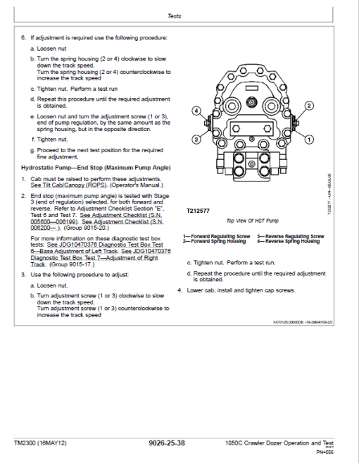 John Deere 1050C Crawler Dozer Technical Manual (TM2300), (TM2210), (TM2225) - Image 5