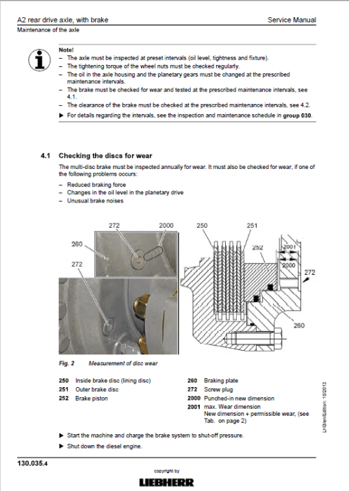 Liebherr TA 230, TA 240 Articulated Truck Service Manual - Image 4