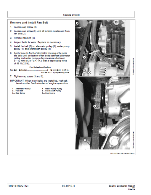 John Deere 50ZTS Excavator Repair Technical Manual - Image 5