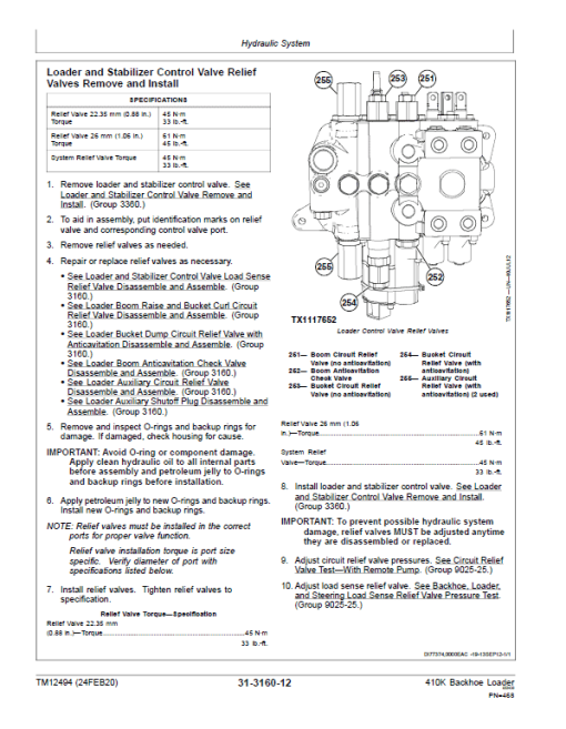 John Deere 410K Backhoe Loader Repair Technical Manual (S.N after E219607 - ) - Image 5