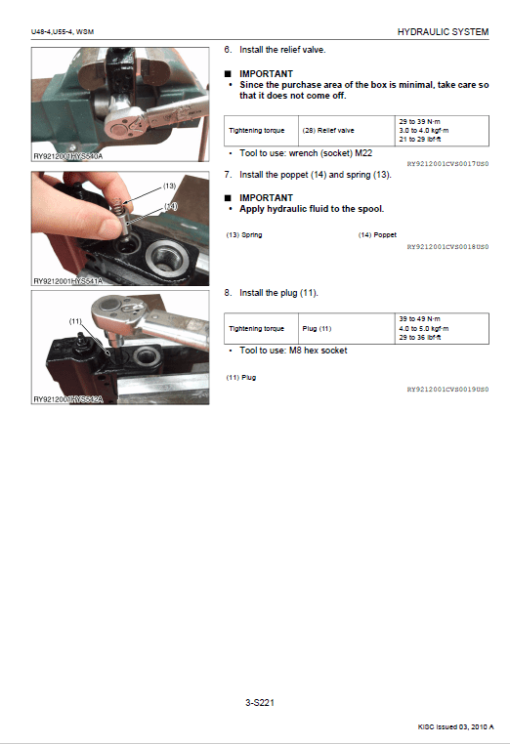 Kubota U48-4, U55-4 Excavator Workshop Service Manual - Image 5