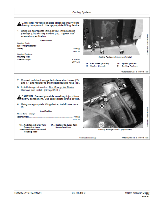 John Deere 1050K Crawler Dozer Technical Manual (SN. from F268234 - F318801) - Image 4