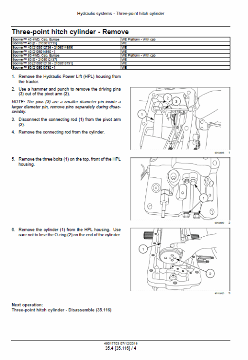 New Holland Boomer 40 CAB, ROPS and 50 CAB, ROPS Tractor Service Manual - Image 6