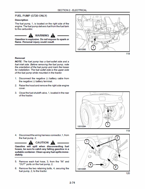 New Holland GT18, GT20, GT22 Mower Tractor Service Manual - Image 5