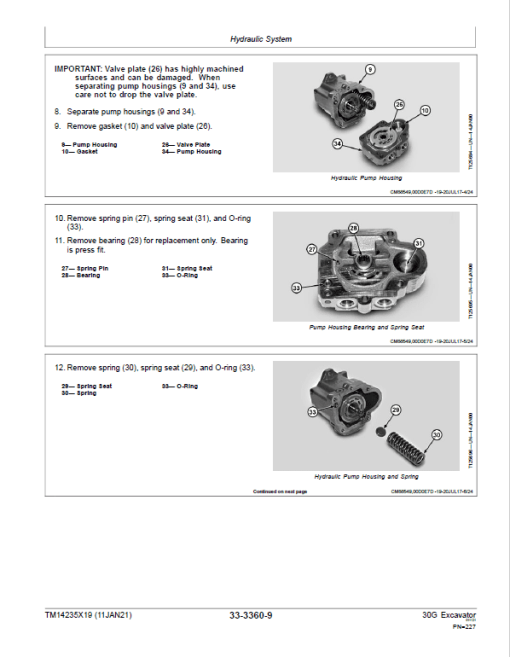 John Deere 30G Excavator Repair Technical Manual (SN. K265001-) - Image 5