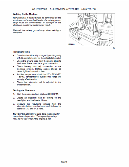 New Holland H8040 Self-Propelled Windrowers Service Manual - Image 6