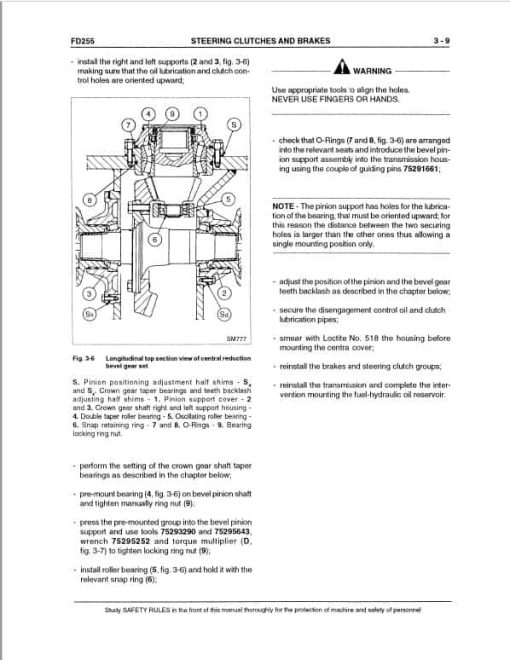 Fiatallis FD255 Crawler Dozer Repair Service Manual - Image 5